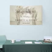 Strand Bloemenboog Bruiloft Spandoek (Beurs)
