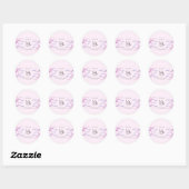 Strand Blush Roze Sweet Sixteen Party Ronde Sticker (Vel)