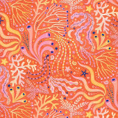 Strand Boho Zeegras Oranje Cadeaupapier
