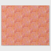Strand Boho Zeegras Oranje Cadeaupapier (Vlak)