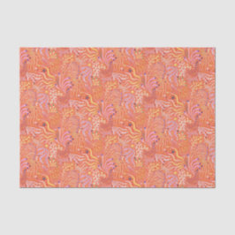 Strand Boho Zeegras Oranje Tissuepapier
