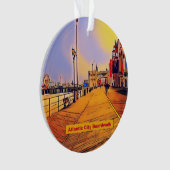 Strand Bordwalk Pop Art Ornament (voorkant)