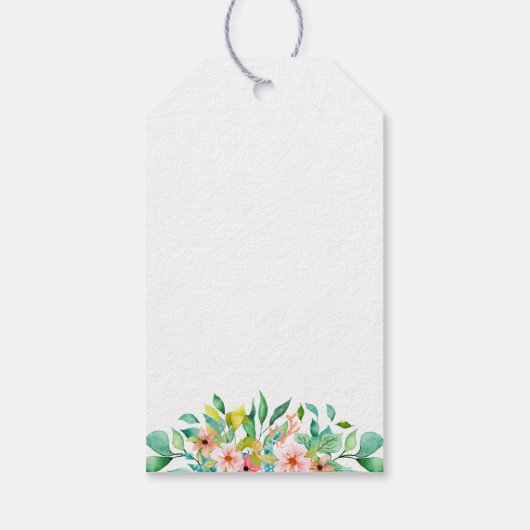 Strand Botanische Dank Je Cadeaulabel (Achterkant)