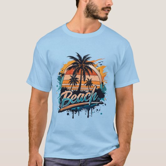 “Strand” Bright Splash T-shirt (Voorkant)