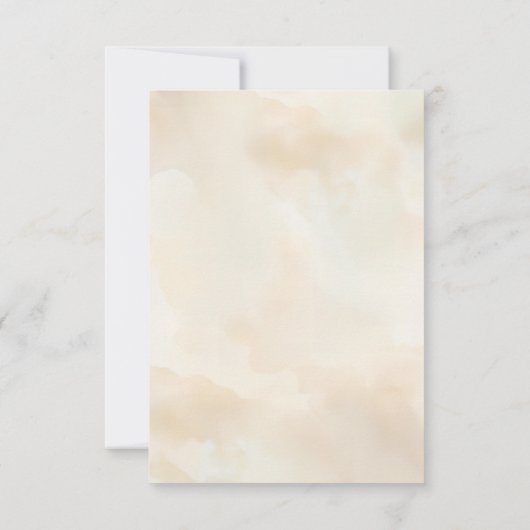 Strand Bruids Douche Uitnodiging met Harten (Achterkant)