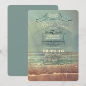 strand bruids douche uitnodigingen (Voorkant / Achterkant)