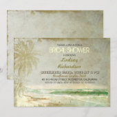 strand bruids douche uitnodigingen (Voorkant / Achterkant)