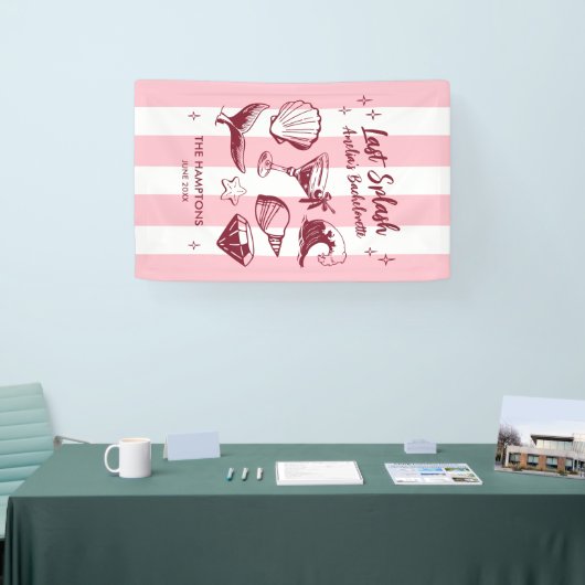 Strand Bruidsfeest Borrel Laatste Duik Zeemeermin Spandoek (Beurs)