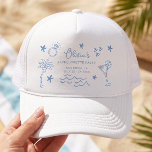 Strand Bruidsfeest Feestelijke Tropische Meisjes Trucker Pet