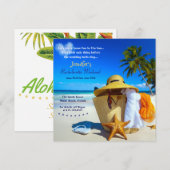 Strand Bruidsfeest Weekend Uitnodiging (Voorkant / Achterkant)