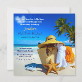 Strand Bruidsfeest Weekend Uitnodiging (Voorkant)