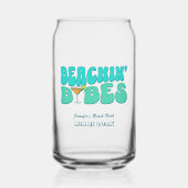 Strand Bruidsfeestje Feestelijke Strand Meiden Blikvorm Glas (Voorkant)