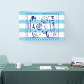 Strand Bruidsfeestje Laten we ondeugend zijn Retro Spandoek (Beurs)