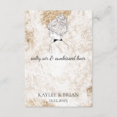 Strand Bruidsmeisje Hair Tie Scrunchie Houder Informatiekaartje (Voorkant)