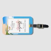 Strand Bruidsmeisje | Kippetjesfeestje Bagagelabel (Voorkant (horizontaal))