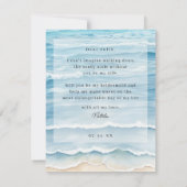Strand Bruidsmeisje Voorstel Kaart met Ocean Waves (Achterkant)