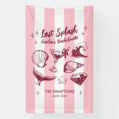 Strand Bruidsmeisjes Feest Laatste Duik Zeemeermin Spandoek (Verticaal)