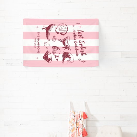 Strand Bruidsmeisjes Feest Laatste Duik Zeemeermin Spandoek (Insitu)