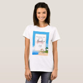 Strand Bruidsmeisjes Jubileumfeestje aangepast T-shirt (Voorkant volledig)