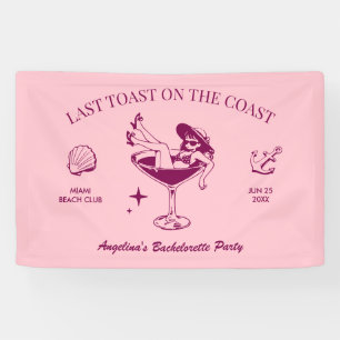 Strand Bruidsmeisjesfeest Laatste Toast Op De Kust Spandoek