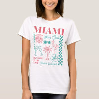 Strand Bruidsmeisjesfeest Retro Doodle Schets Miam