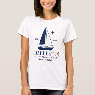 Strand Bruidsmeisjesfeest Zeiljacht Laatste Zeilto T-shirt
