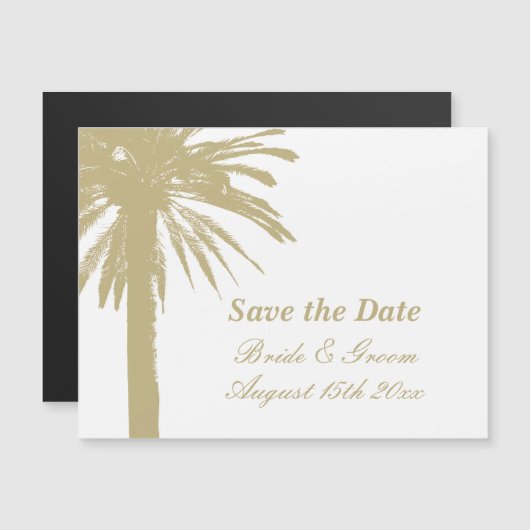 Strand bruiloft aangepaste magnetisch opslaan van  (Voorkant / Achterkant)