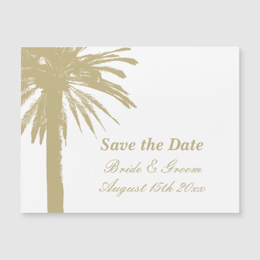 Strand bruiloft aangepaste magnetisch opslaan van  (Voorkant)