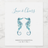 Strand Bruiloft Aangepaste Wijnfles Etiketten Zeep (Enkel label)