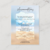 Strand Bruiloft Accommodatie Kaarten (Achterkant)