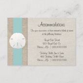 Strand Bruiloft Accommodatiekaart Geldmunt Informatiekaartje (Voorkant)