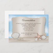 Strand Bruiloft Accommodaties Enclosure Kaarten RSVP Kaartje (Voorkant / Achterkant)