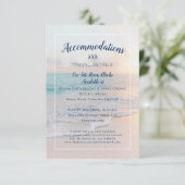 Strand Bruiloft Accommodaties Welkom Diner Informatiekaartje (Staand voorkant)