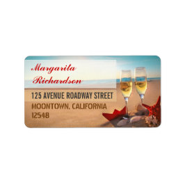 strand bruiloft adresetiketten etiket