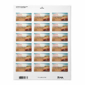 strand bruiloft adresetiketten etiket (Full Sheet)