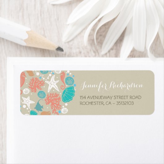 strand bruiloft adresetiketten etiket (Insitu)
