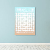 Strand bruiloft | Alternatieve Gastenboek Verpakt  Canvas Afdruk (Insitu (Houten vloer))