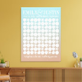 Strand bruiloft | Alternatieve Gastenboek Verpakt  Canvas Afdruk (Insitu (Woonkamer))