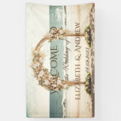 Strand Bruiloft Arbor Rosels Bruiloft Banner (Verticaal)