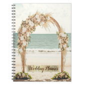 Strand Bruiloft Arbor Rozen Kant Notitieboek (Voorkant)