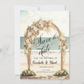 Strand Bruiloft Arbor Rozen Opslaan van de datum Save The Date (Voorkant)