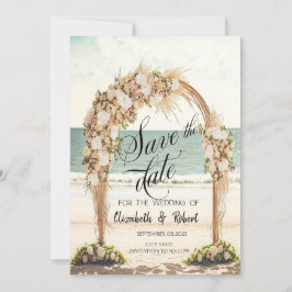 Strand Bruiloft Arbor Rozen Opslaan van de datum Save The Date