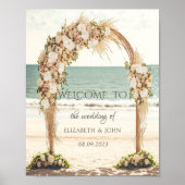 Strand Bruiloft Arbor Rozen Poster (Voorkant)