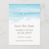 Strand Bruiloft Bewaar de datum ı Briefkaart (Voorkant)