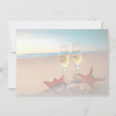 Strand bruiloft Bewaar de datum kaarten (Achterkant)