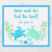 Strand Bruiloft Bier Fles Label Bier Etiket (Enkel label)