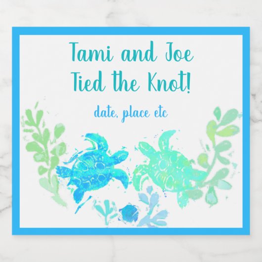 Strand Bruiloft Bier Fles Label Bier Etiket (Enkel label)