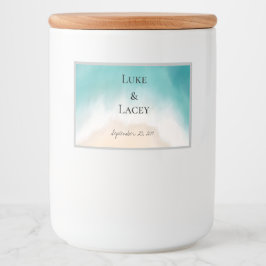 Strand bruiloft bier fles label voedselcontainer etiket