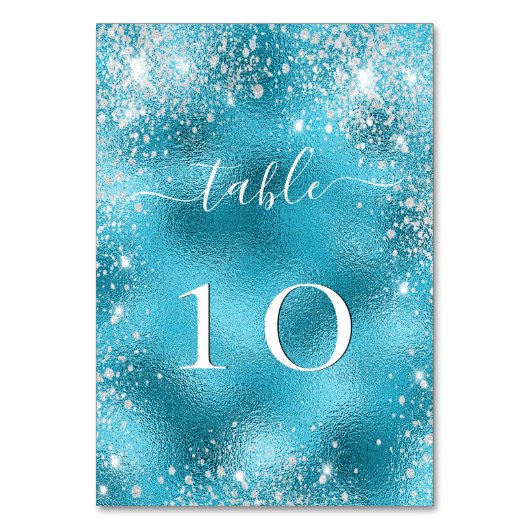 Strand bruiloft blauw Zilver Kaart (Achterkant)