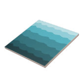 Strand bruiloft blauwe golven decoratief tegeltje (Zijkant)